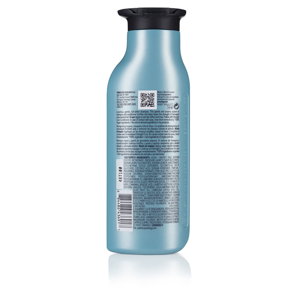 Pureology Strength Cure Shampoo fortifies & repair damaged, color-treated hair - On Line Hair Depot