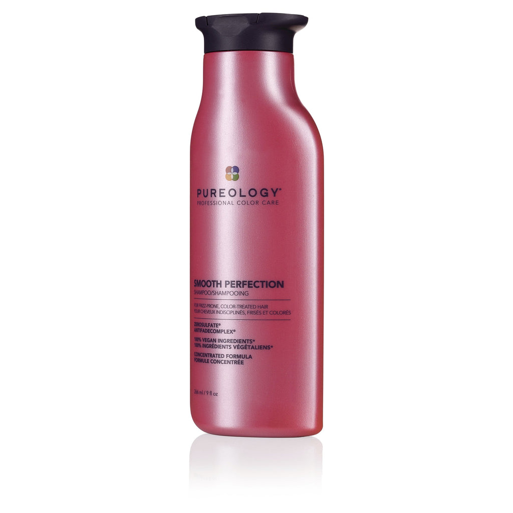 Pureology Smooth Perfection Shampoo lessens frizz in textured & straight hair - On Line Hair Depot