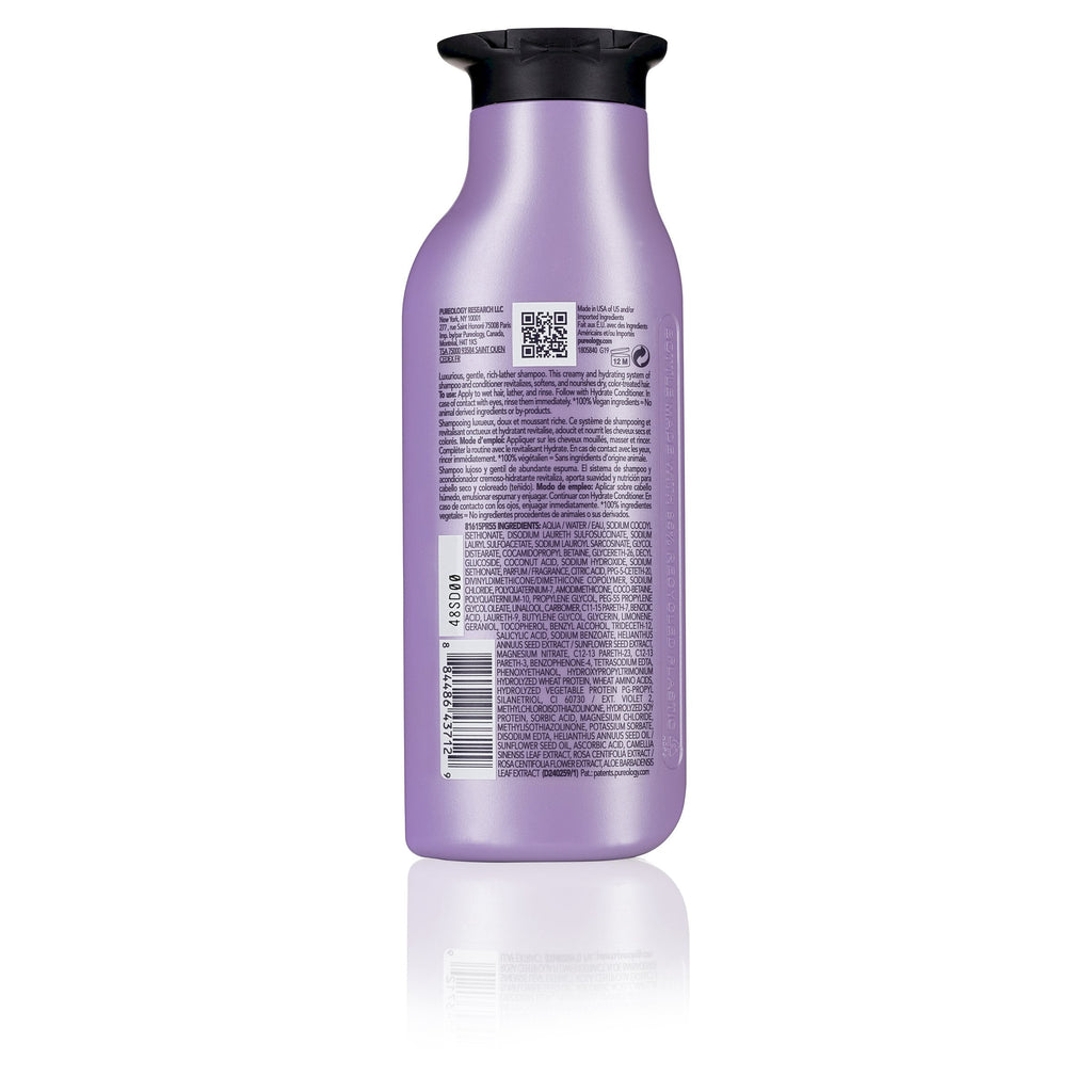 Pureology Hydrate Shampoo deeply hydrates normal to thick dry, color-treated hair. - On Line Hair Depot
