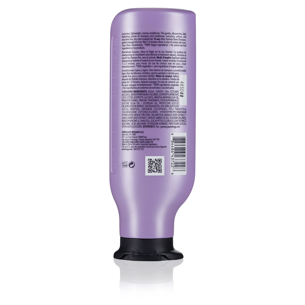 Pureology Hydrate Sheer Conditioner nourishes fine dry, color-treated hair - On Line Hair Depot