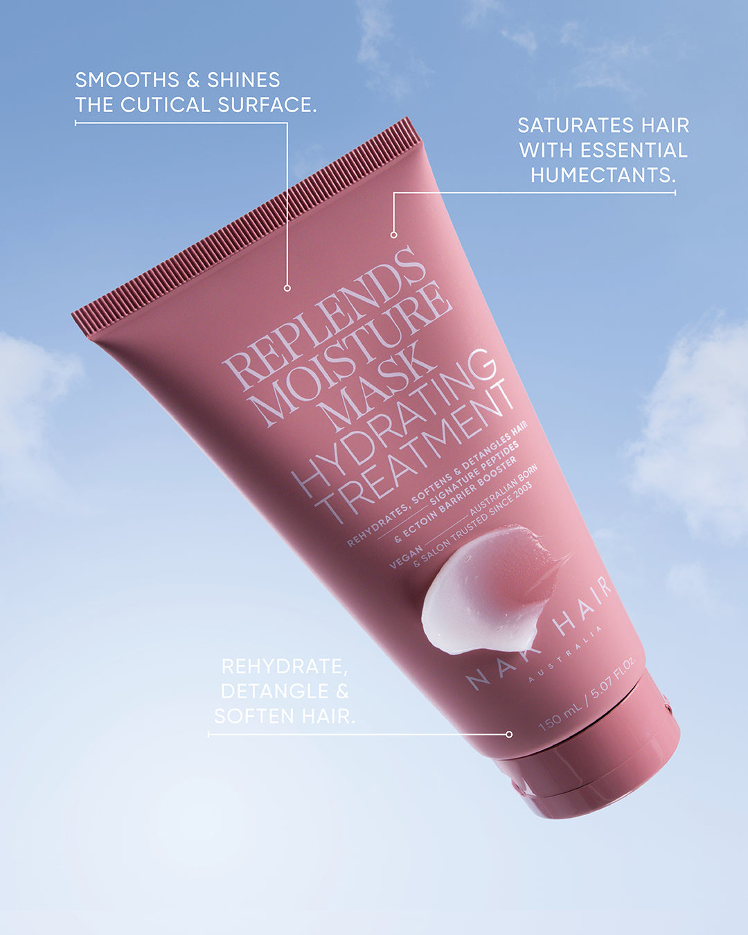 Nak Replends Moisture Mask Treatment hydrates, Softens & Detangles 150ml