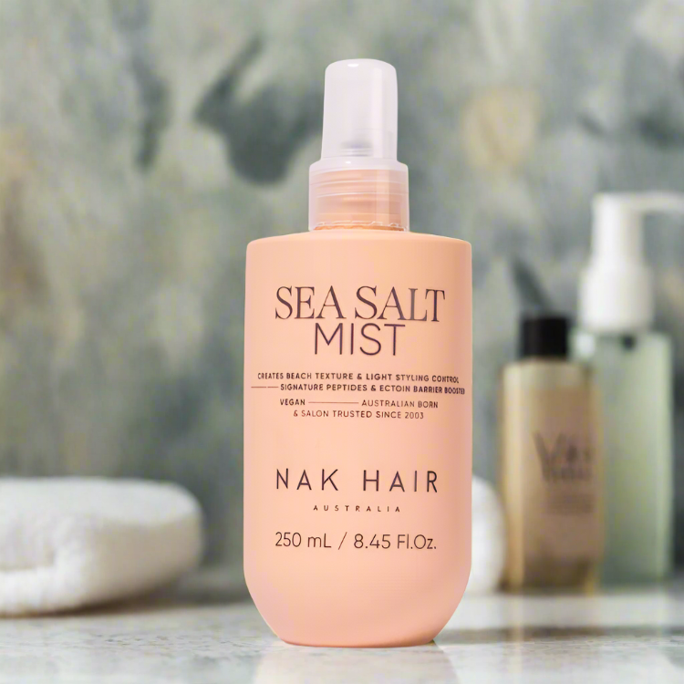 Nak Signature Sea Salt mist Creates Beach Texture and Light Styling Control - On Line Hair Depot