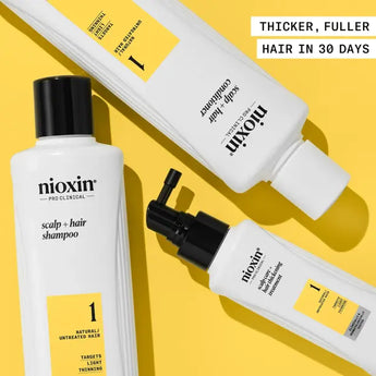 Nioxin System 1 Full Size Kit for natural hair with light thinning - On Line Hair Depot