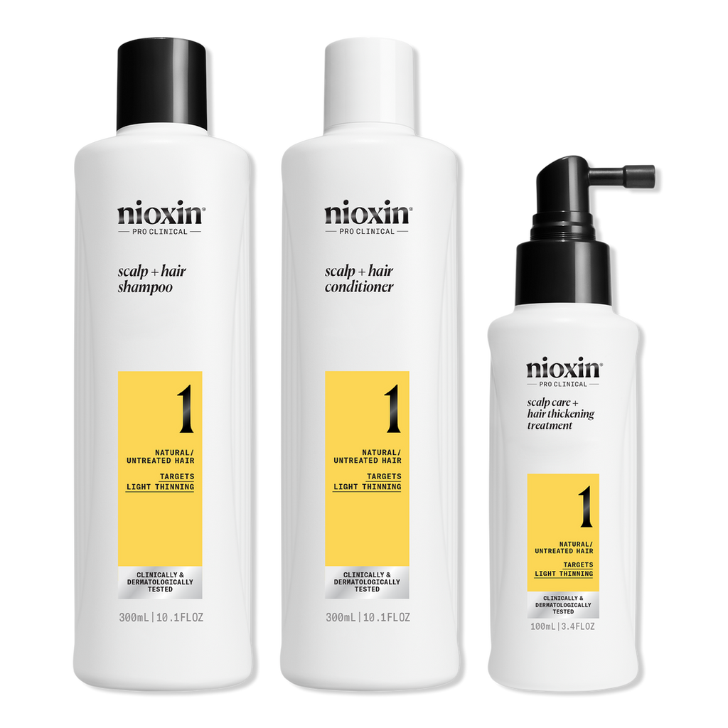 Nioxin System 1 Full Size Kit for natural hair with light thinning - On Line Hair Depot