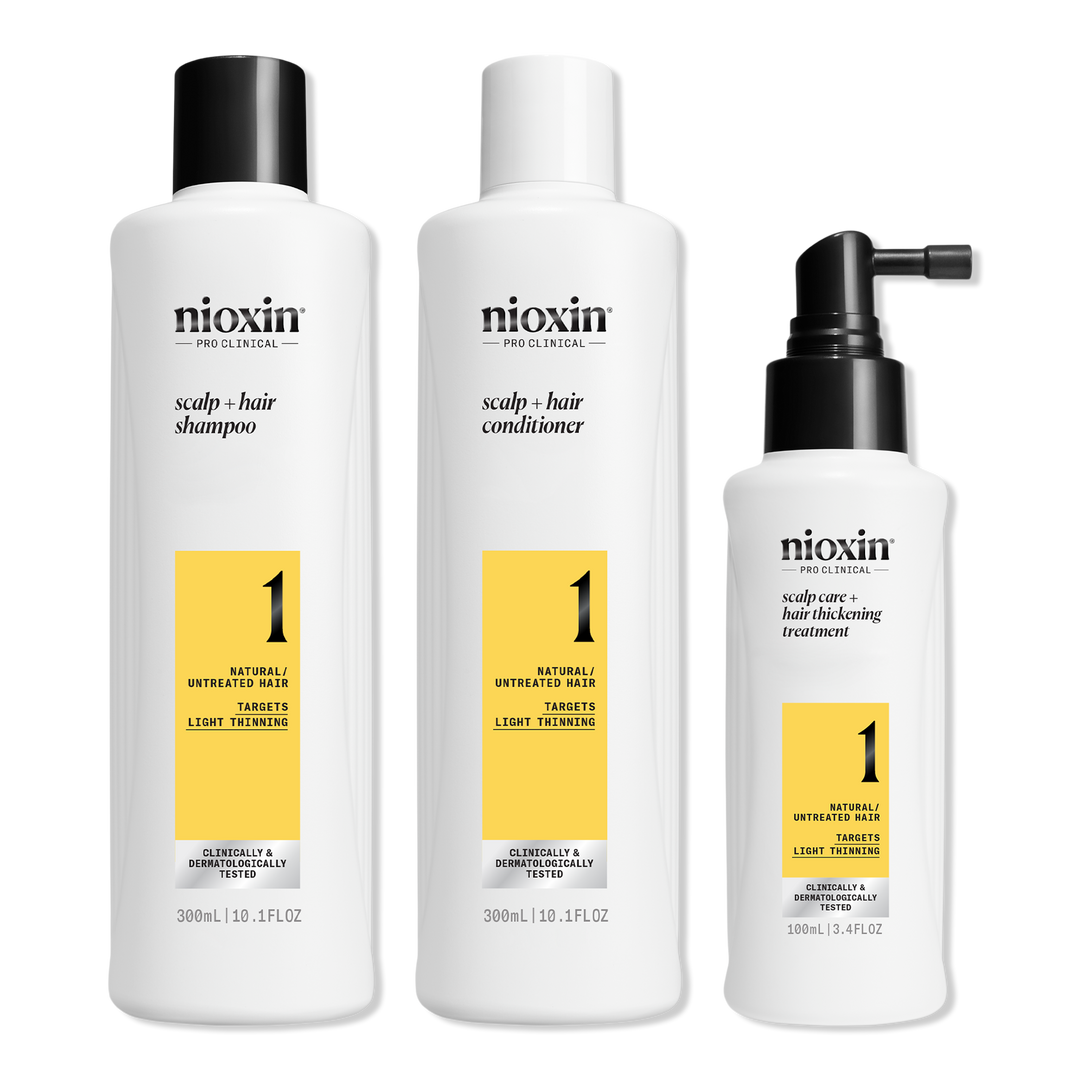 Nioxin System 1 Full Size Kit for natural hair with light thinning - On Line Hair Depot