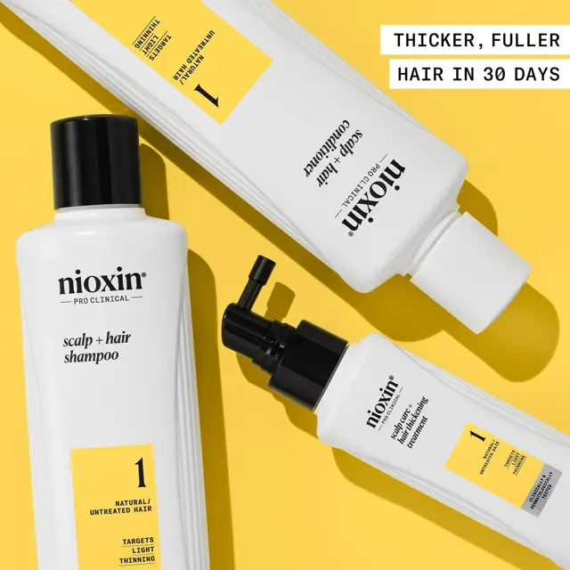 Nioxin System 1 Full Size Kit for natural hair with light thinning - On Line Hair Depot