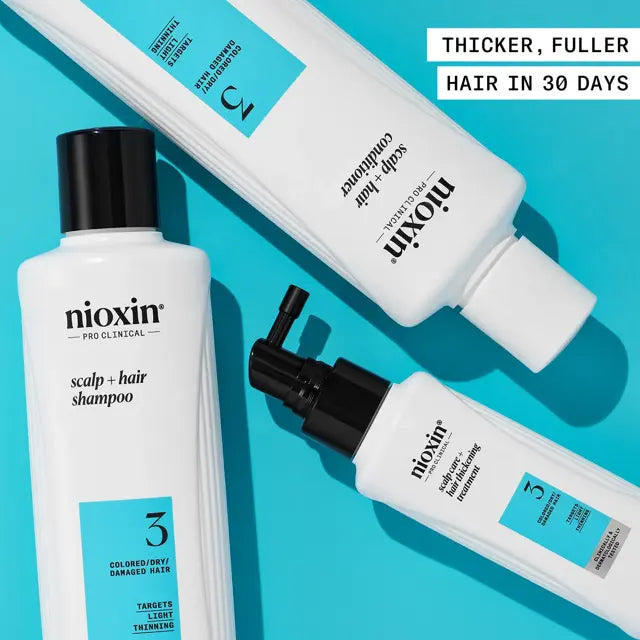 Nioxin System Kit 3 For Color Treated Hair with light Thinning