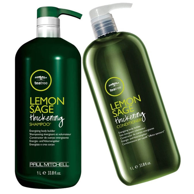 Paul Mitchell Tea Tree Lemon Sage Thickening Shampoo, Conditioner  1lt Duo - On Line Hair Depot
