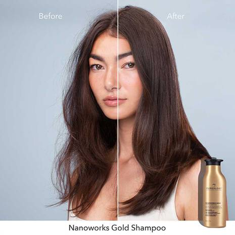 Pureology Nanoworks Gold Shampoo 1lt Restores and Strengthens Hair - On Line Hair Depot