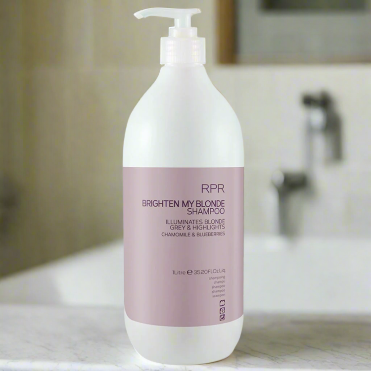 rpr brighten my blonde shampoo and Conditioner 1lt Duo Purple Toning Illuminates Blonde Grey & Highlights - Australian Salon Discounters