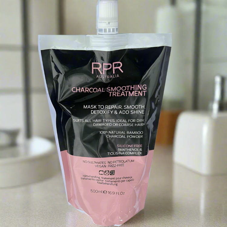 RPR Charcoal Smoothing Treatment 500ml Repair Smooth Detoxify Add Shine