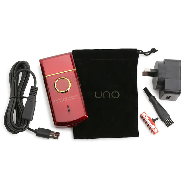 Stylecraft by Silver Bullet UNO Professional Single Foil Shaver Red - On Line Hair Depot