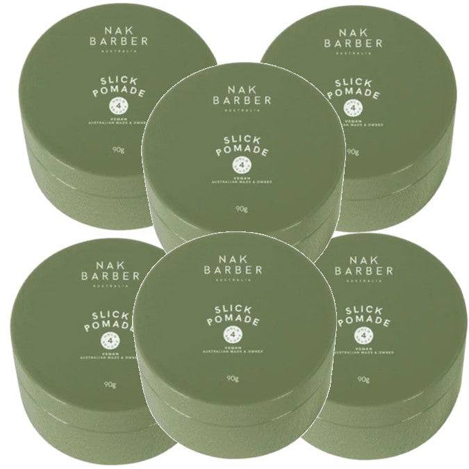 Nak Barber Slick Pomade - High Shine Polish Light Hold 90g x 6 - Australian Salon Discounters