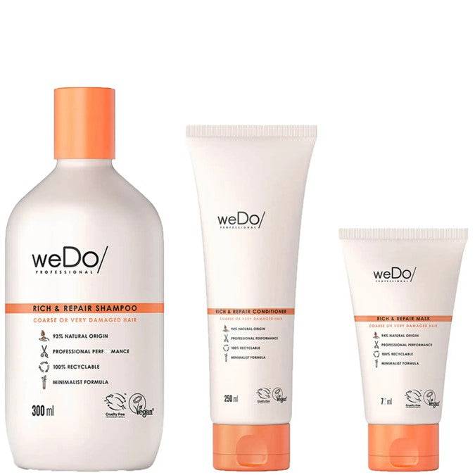 weDo Professional Rich and Repair Cleanser Shampoo Conditioner & Mask - Australian Salon Discounters