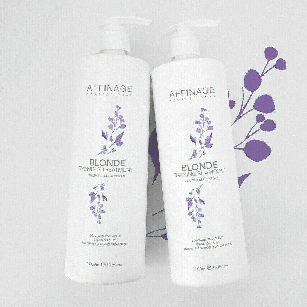 Affinage Blonde Toning Shampoo & Treatment 1lt Duo - Australian Salon Discounters