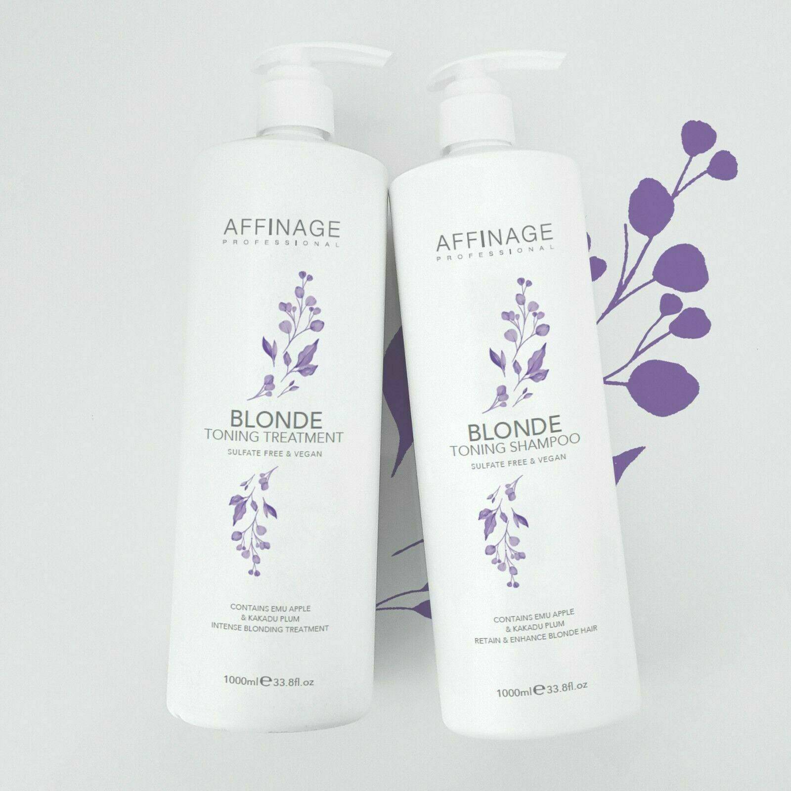 Affinage Blonde Toning Shampoo & Treatment 1lt Duo - Australian Salon Discounters