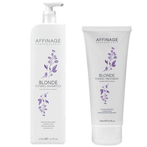 Affinage Professional Blonde Toning Shampoo 375ml and Treatment 250ml DUO - Australian Salon Discounters