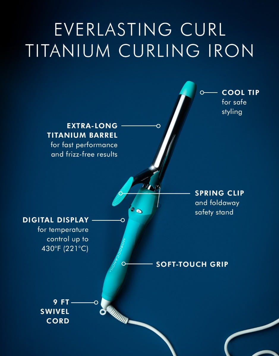 Moroccanoil Everlasting Curl Titanium Curling Iron - On Line Hair Depot