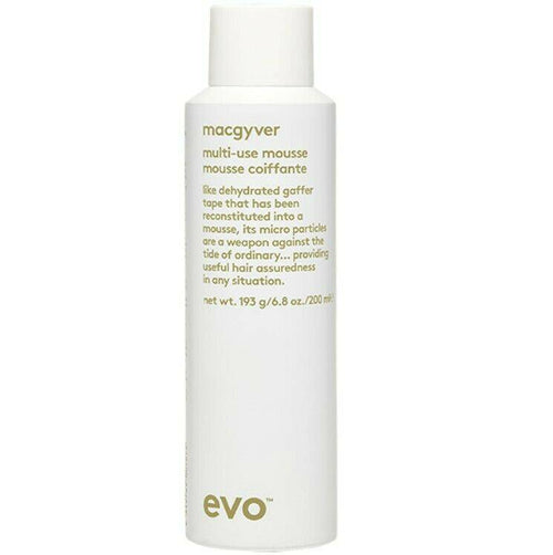 Evo Macgyver MultiUse Styling Mousse 193g, 50ml Happy Campers wearable Treatment - On Line Hair Depot