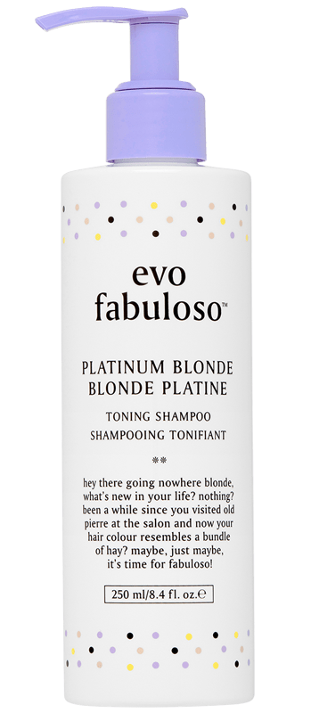 Fabuloso Platinum Blonde Toning Shampoo 250ml by Evo - On Line Hair Depot