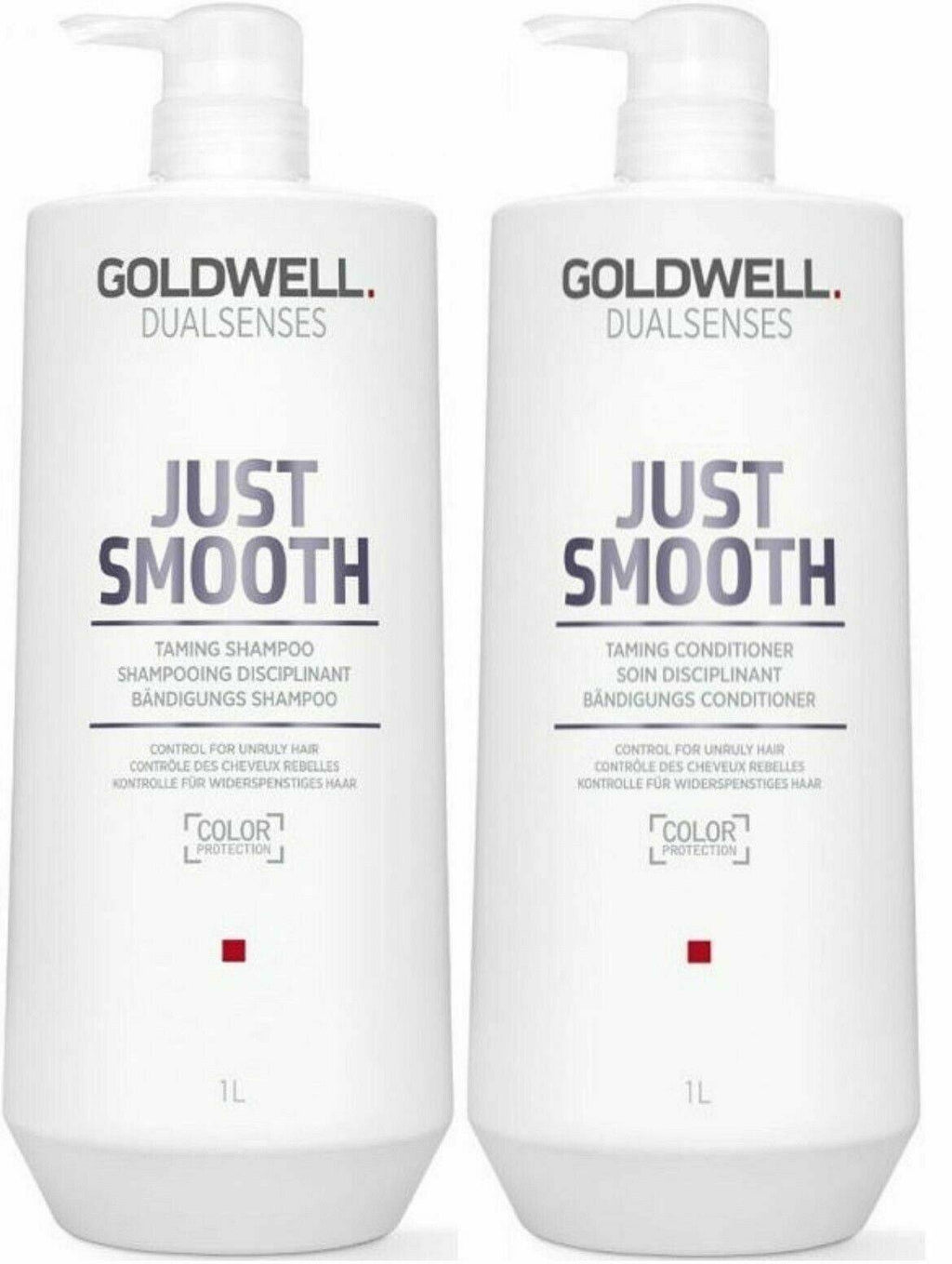 Goldwell Just Smooth Taming Shampoo and Conditioner 1lt Duo - On Line Hair Depot