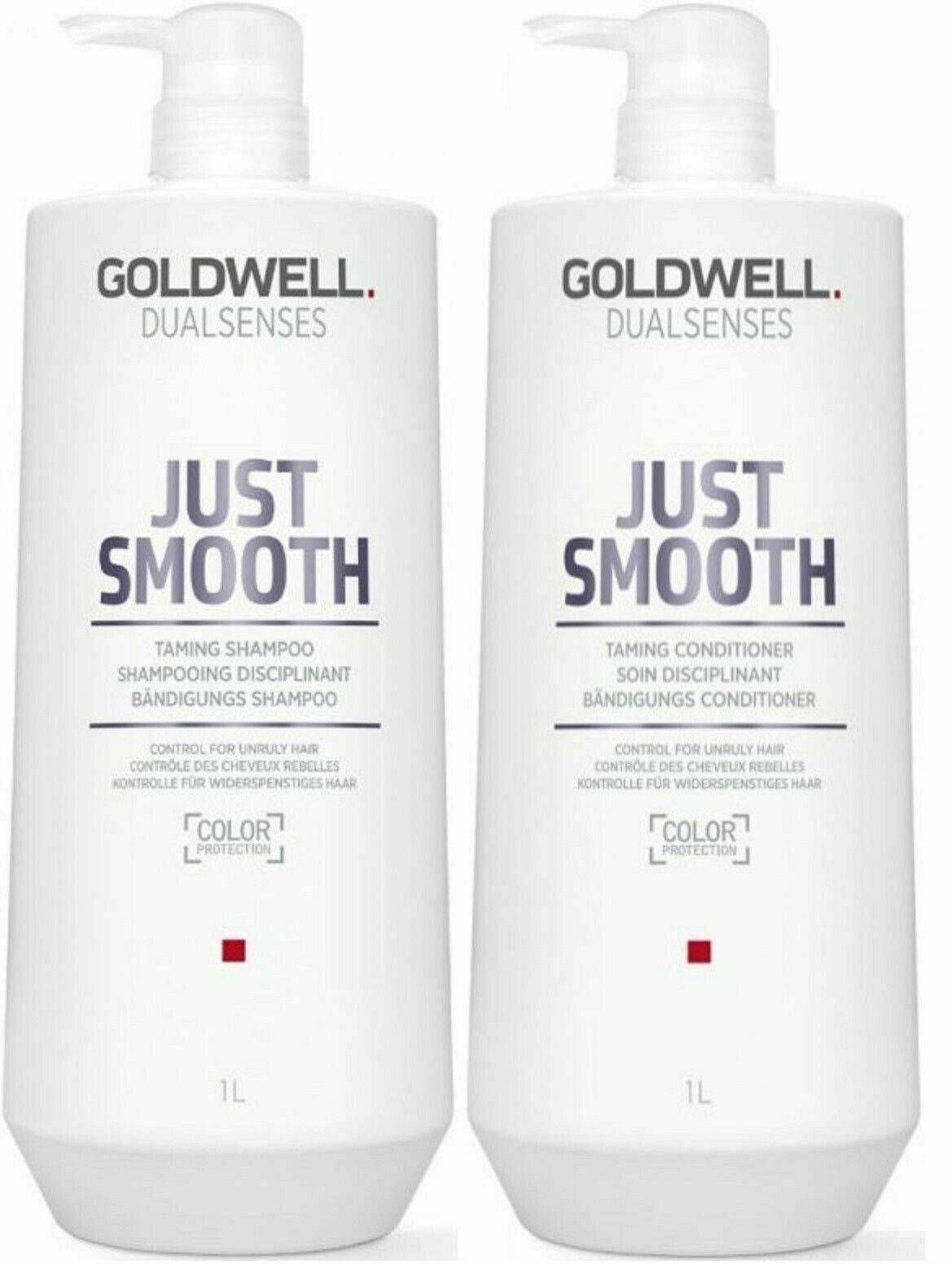 Goldwell Just Smooth Taming Shampoo and Conditioner 1lt Duo - On Line Hair Depot
