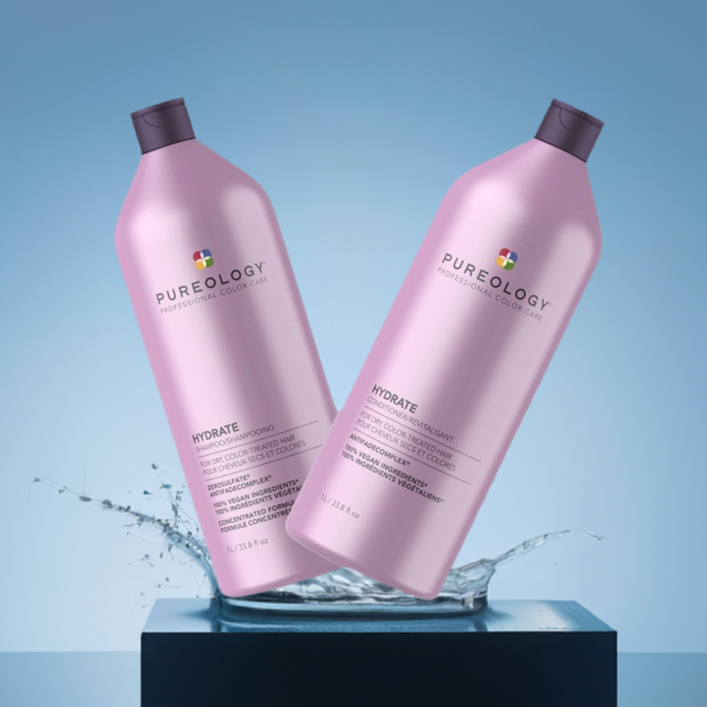 Pureology Hydrate 1lt Duo hydrates normal to thick dry, color-treated hair. - On Line Hair Depot
