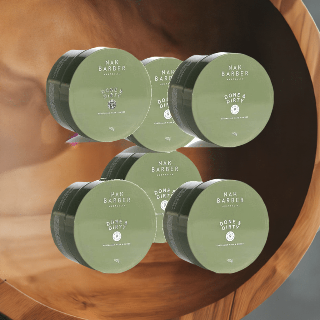 Nak Barber Done & Dirty Matt Clay Firm hold Six Pack - Australian Salon Discounters