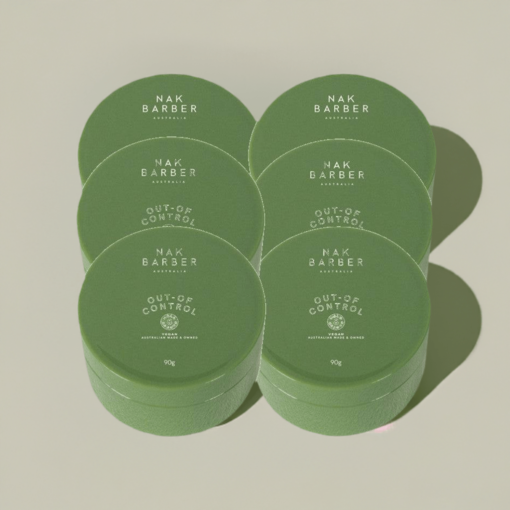 Nak Barber Out of Control is Matt Clay with Firm hold 90g Six Pack - Australian Salon Discounters