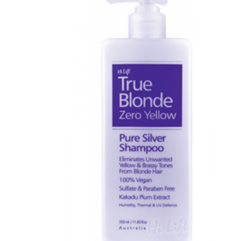 Hi Lift Professional Zero Yellow True Blonde Zero Yellow Pure Silver Shampoo 350ml - Australian Salon Discounters