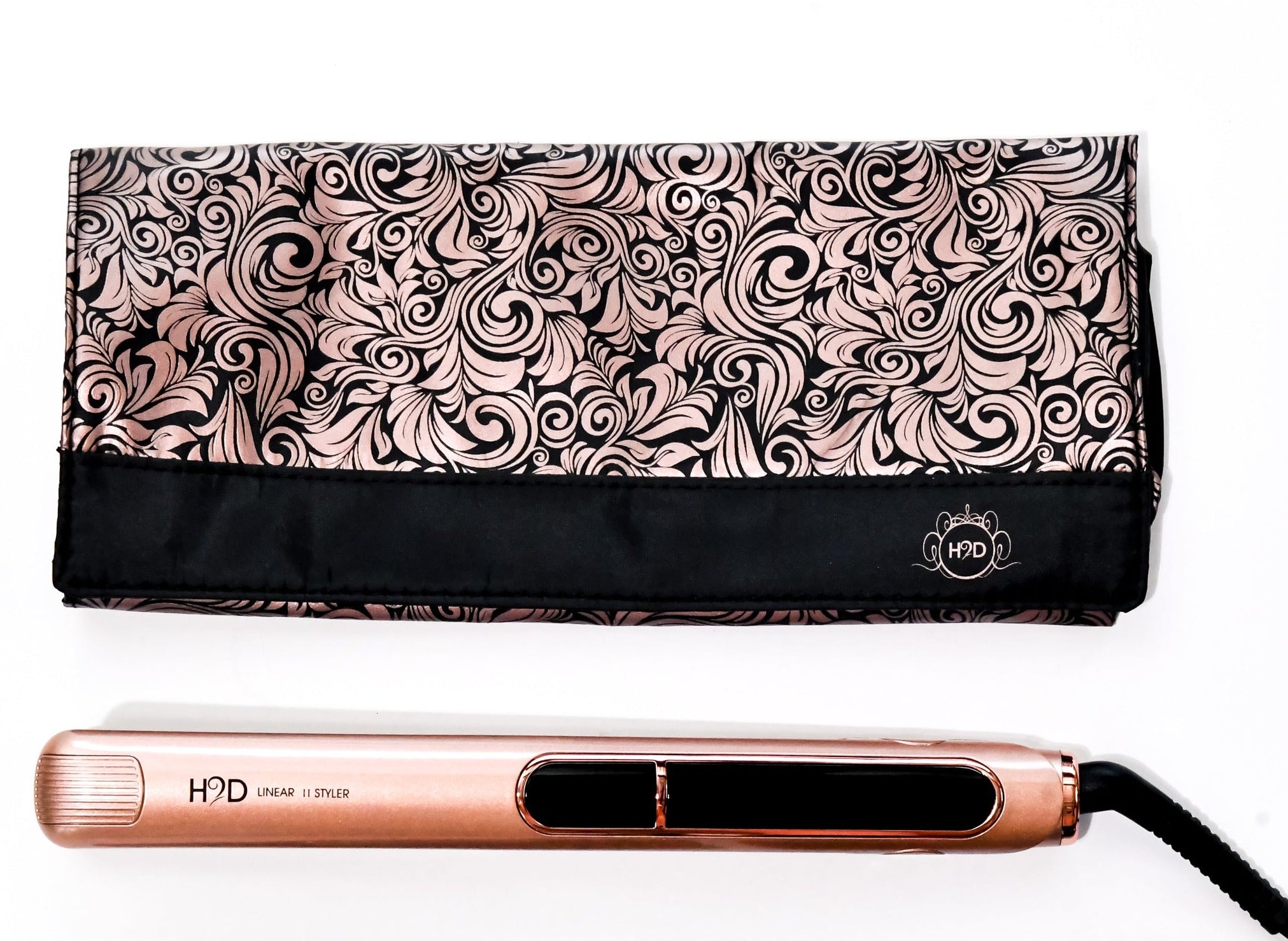 H2D Rose Gold Give your hair a luxury treatment with this professional hair straightener! - On Line Hair Depot