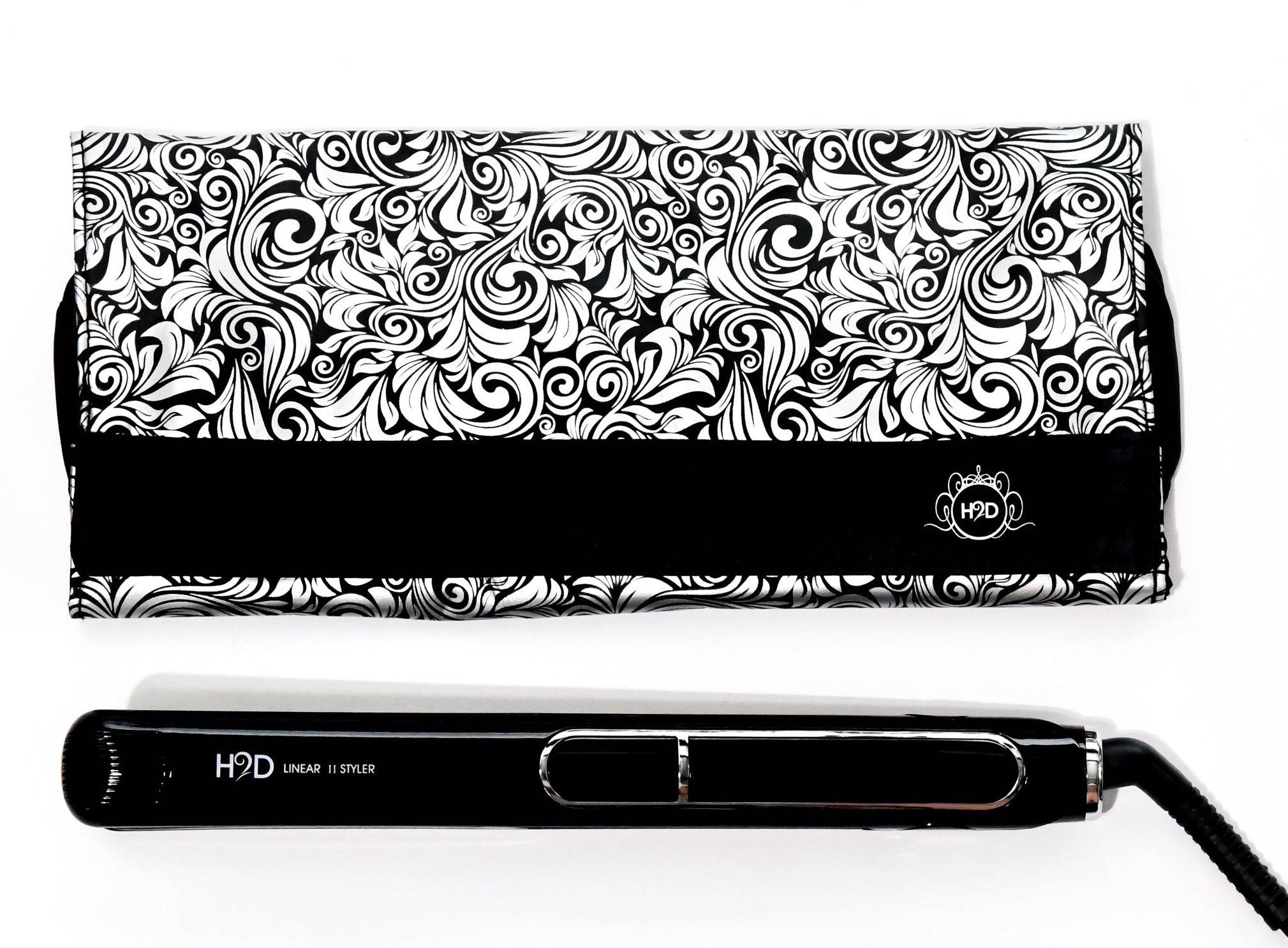 H2D Black Hair Straightener Iron with Protective Infrared Heat - Australian Salon Discounters