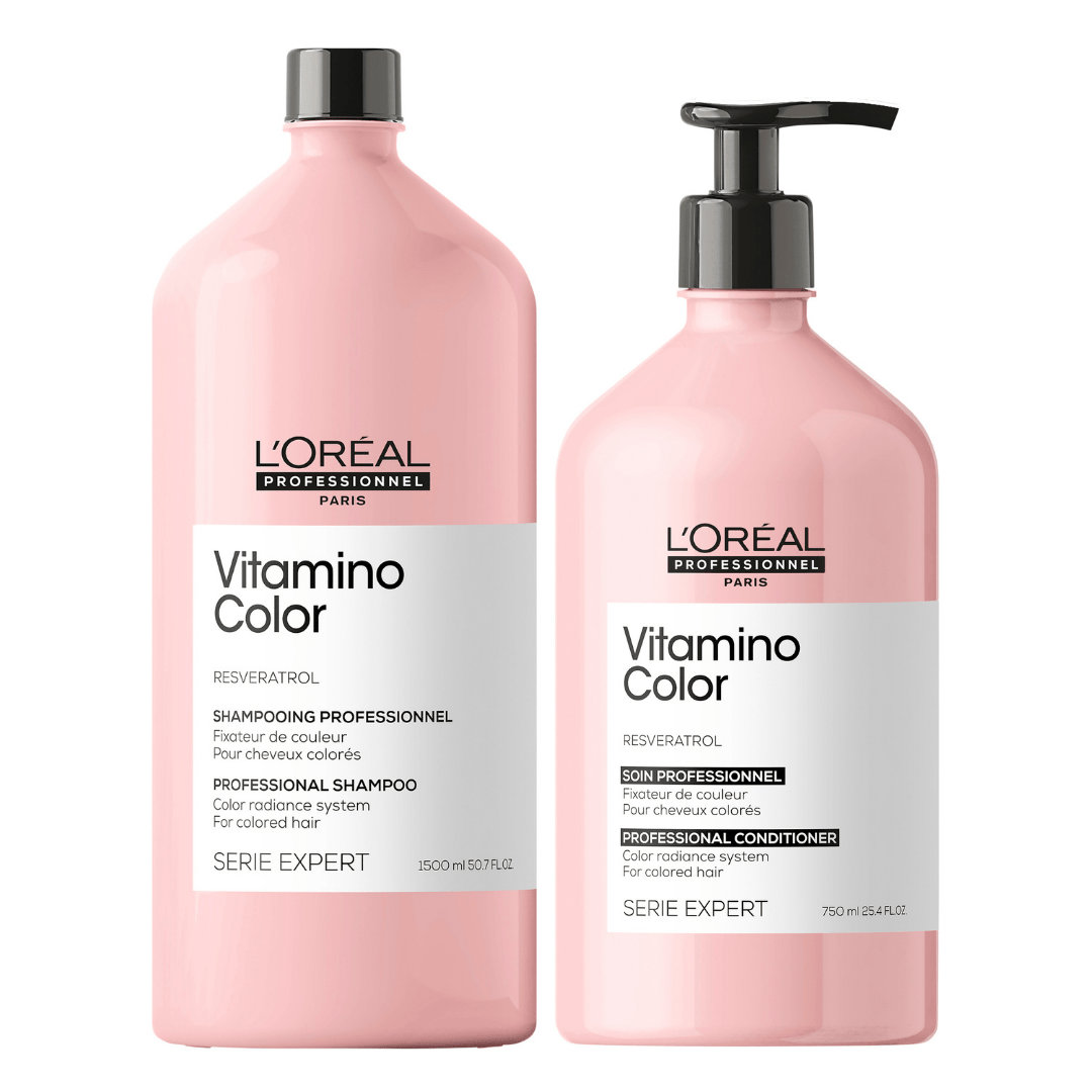 Loreal Professionnel Vitamino Color Shampoo 1 x 1500ml and 1 x 750ml Conditioner - On Line Hair Depot