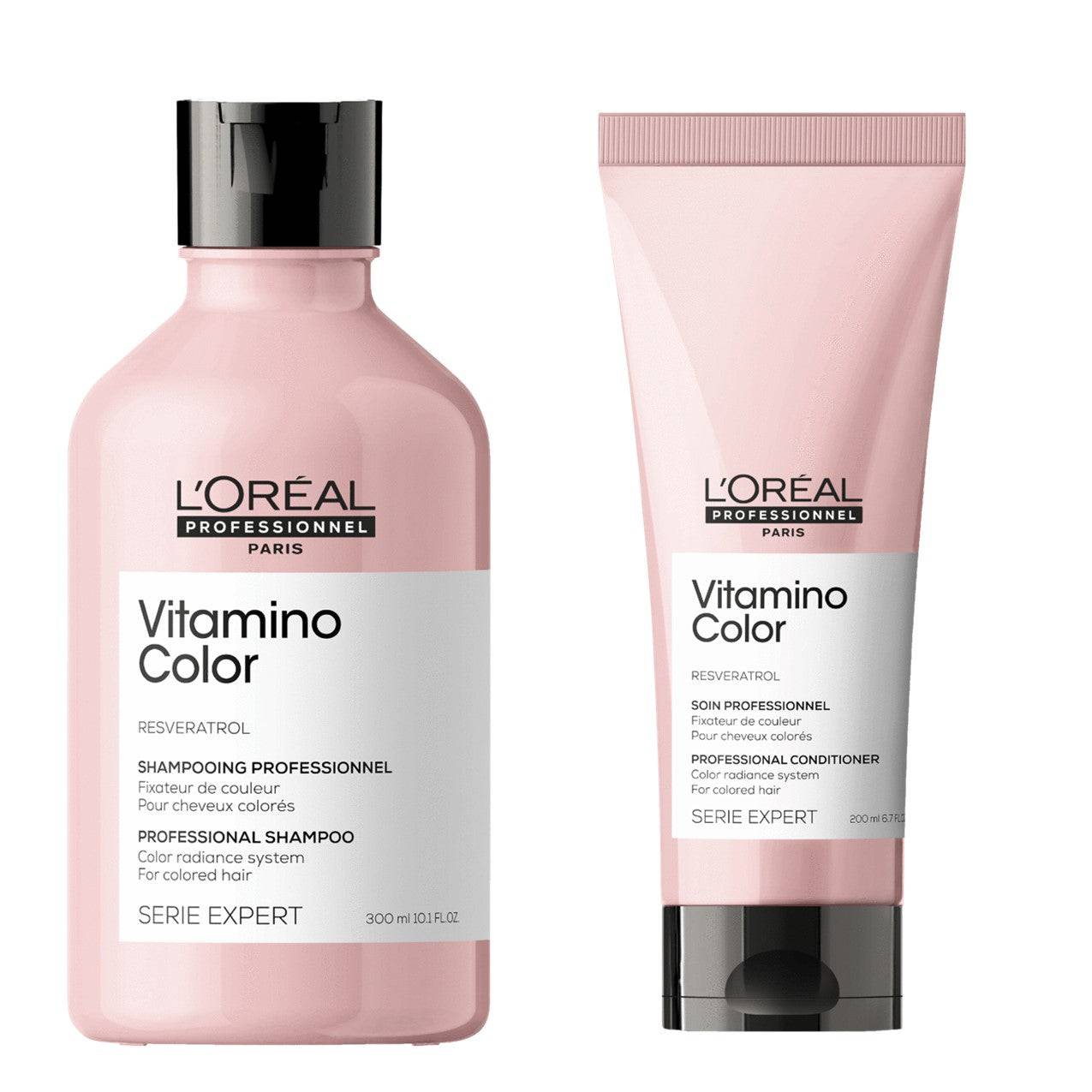 Loreal Professionnel Vitamino Color Shampoo 300 ml and Conditioner 200ml Color Duo Pack - On Line Hair Depot
