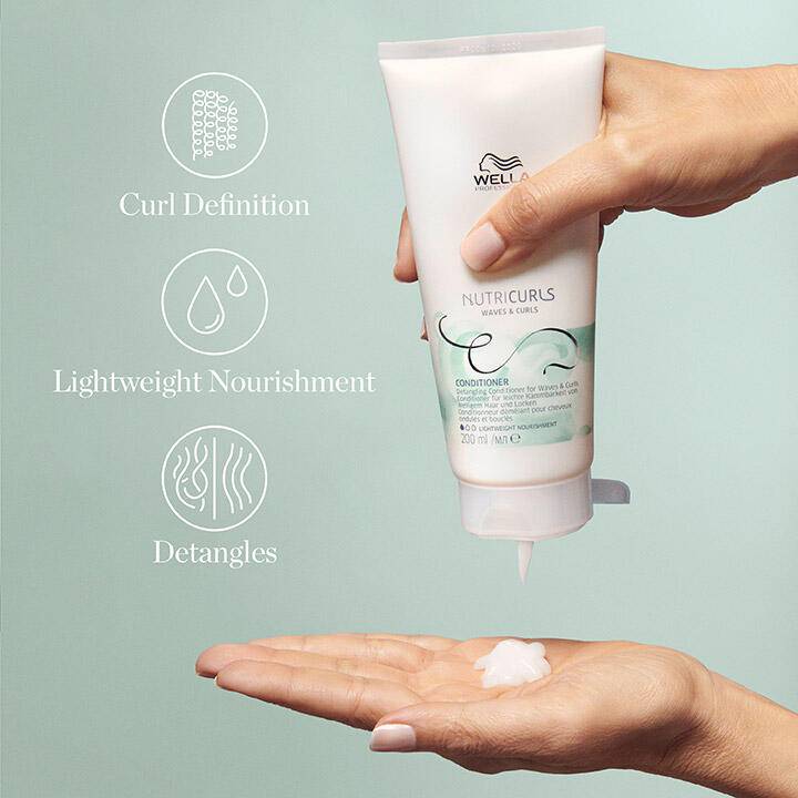 Wella Nutricurls Detangling Conditioner for Waves & Curls 200ml - Australian Salon Discounters