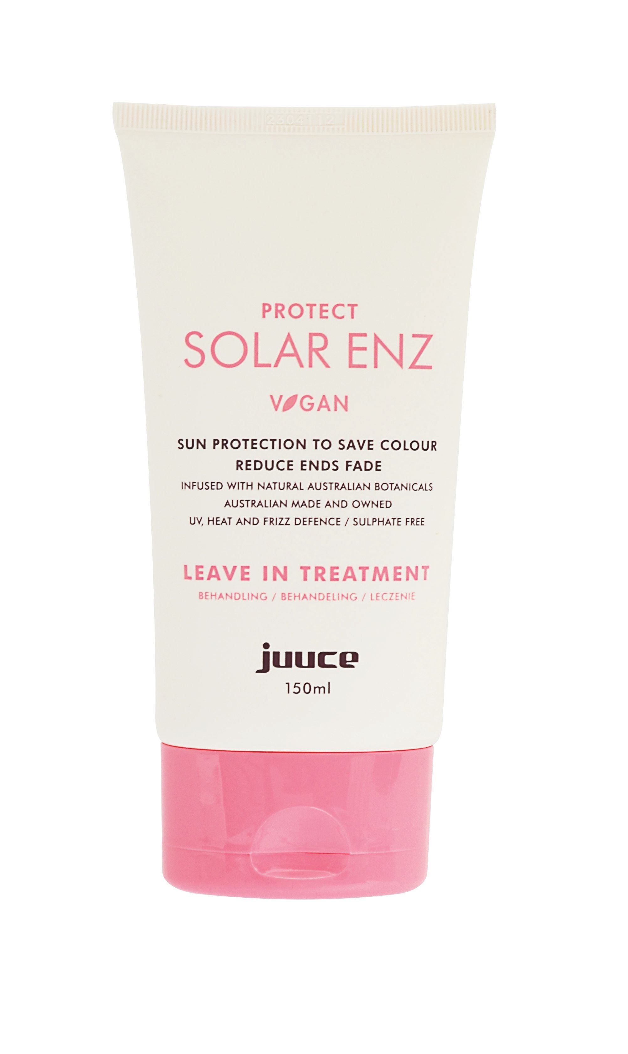 Juuce Solar enz Sun Protect Save Colour Shine Reduces ends Fade 150ml x 2 - On Line Hair Depot
