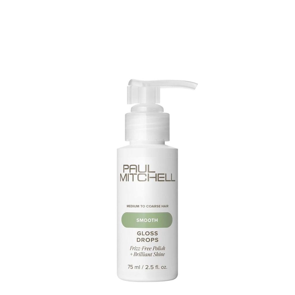 Paul Mitchell Smooth Gloss Drops Shine Serum, Frizz-Free Polish, Brilliant Shine, For Medium To Coarse Hair - On Line Hair Depot