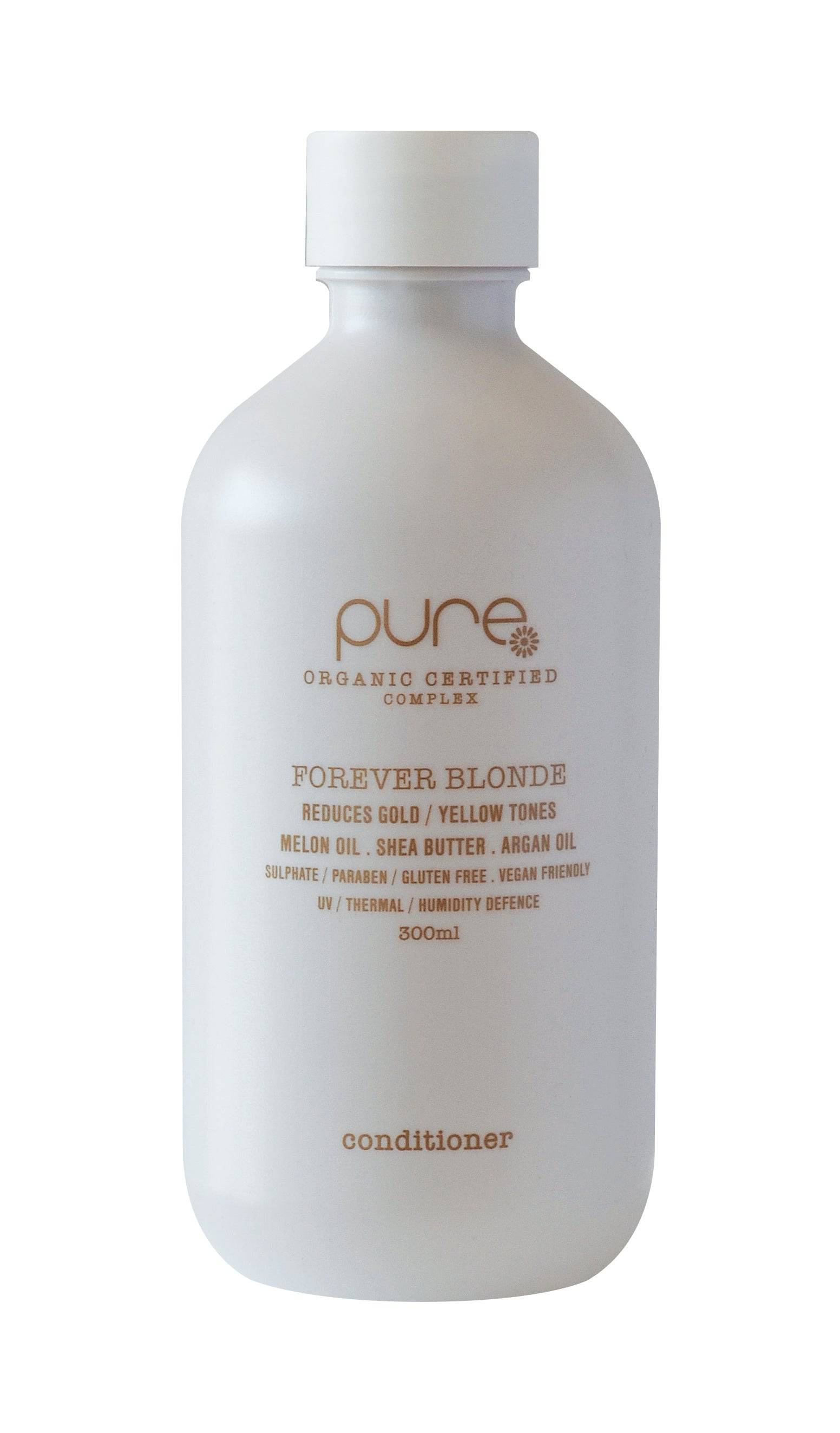 Pure Forever Blonde Reduces Gold/Yellow Tones Conditioner 300ml - On Line Hair Depot