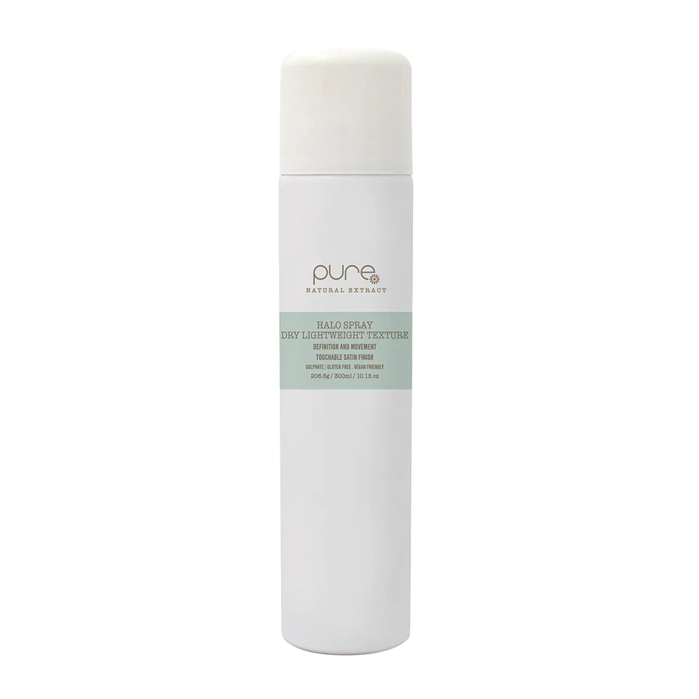 Pure- Halo Spray natural extract 300ml/206.5g x 1Dry Lightweight Texture - On Line Hair Depot