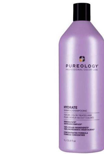 Pureology Hydrate Shampoo 1lt hydrates normal to thick dry, color-treated hair. - On Line Hair Depot