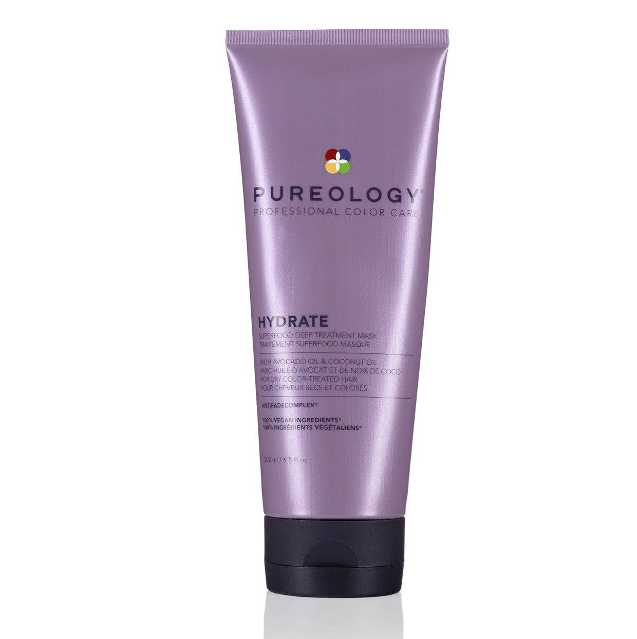 Pureology Hydrate Superfood Treatment intensely moisturizes and softens hair - On Line Hair Depot