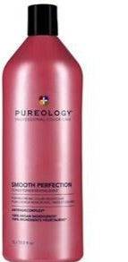 Pureology Smooth Perfection Conditioner 1lt lessens frizz in textured & straight hair - On Line Hair Depot