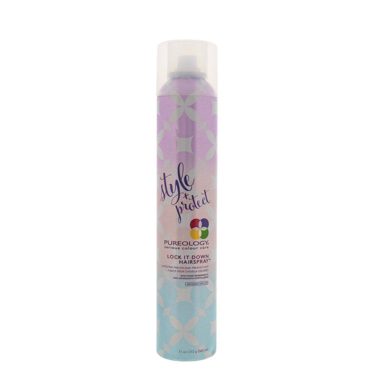Pureology Style + Protect Lock it down Hairspray 312 g Workable Finish Vegan - On Line Hair Depot