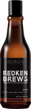 Redken BREWS 3 - In - 1  Shampoo Condition Body Wash Multi Purpose 1 x 300ml - On Line Hair Depot