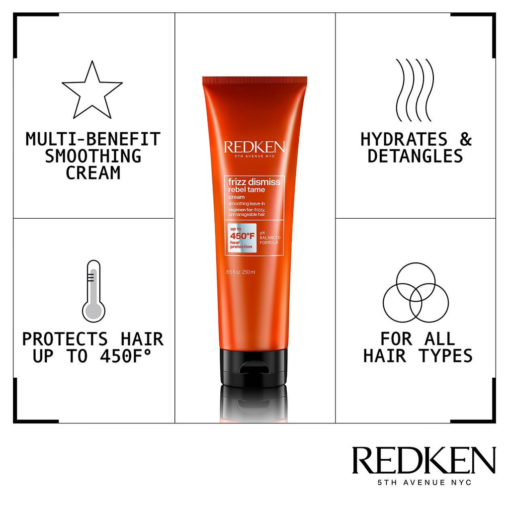 Redken Frizz Dismiss FPF 40 REBEL TAME 250ML for humidity protection and Smoothing - On Line Hair Depot