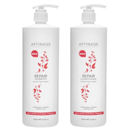 Affinage Professional Repair Shampoo & Conditioner 1lt Duo Bond Repair Therapy - Australian Salon Discounters