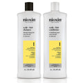 Nioxin System 1 Duo 1000ml of Each for natural hair with light thinning - On Line Hair Depot