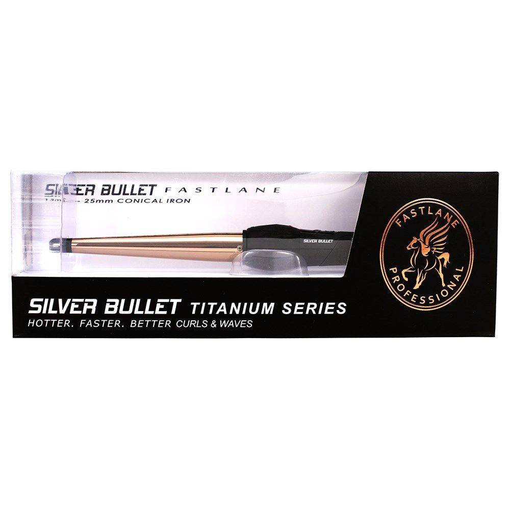 Silver Bullet Fastlane Titanium Rose Gold Large Conical Curling Iron 19mm-32mm - On Line Hair Depot