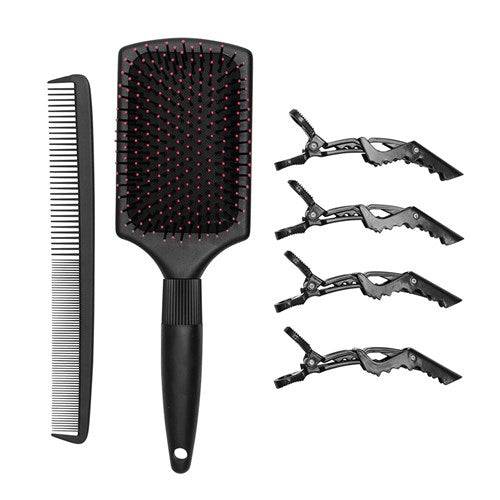 Silver Bullet Keratin 230 37mm Ceramic Wide Hair Straightener Bonus Clips, Mat, Brush, Comb - On Line Hair Depot