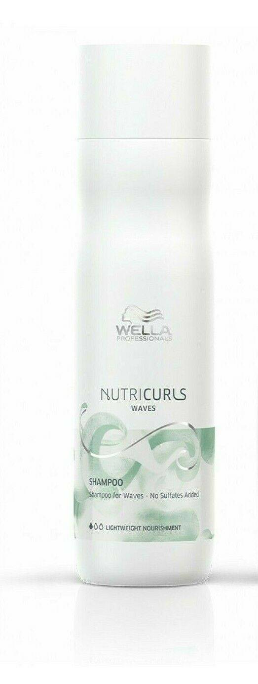 Wella Nutricurls Waves Lightweight Nourishment Shampoo 250ml - Australian Salon Discounters